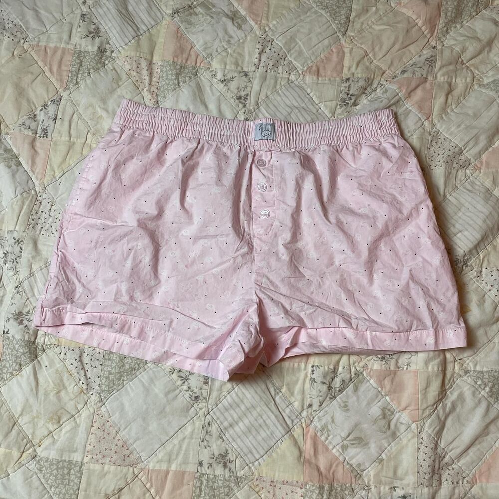 better together women’s light pink 100% cotton goose print boxers size large